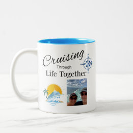 Gepersonaliseerd Cruisen Door Het Leven Samen Kopp Tweekleurige Koffiemok