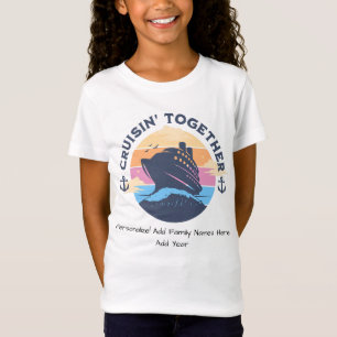 Gepersonaliseerd cruiseschip familie cute t-shirt
