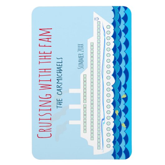 Gepersonaliseerd cruiseschip magneet (Verticaal)