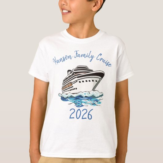 Gepersonaliseerd cruiseschip t-shirt (Voorkant)