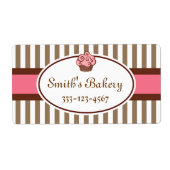 Gepersonaliseerd Cupcake Business Labels (Voorkant)