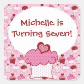 Gepersonaliseerd Cupcake Stickers (Voorkant)