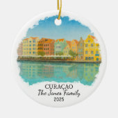 Gepersonaliseerd Curacao Ornament, Curacao Keramisch Ornament (Voorkant)