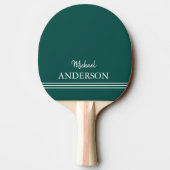 Gepersonaliseerd Custom monogram op groen Tafeltennisbatje (Achterkant)