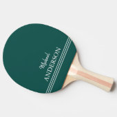 Gepersonaliseerd Custom monogram op groen Tafeltennisbatje (Zijkant)