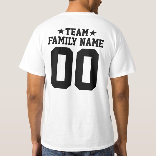 Gepersonaliseerd & Custom Sport Team Jersey T-shir T-shirt (Achterkant)