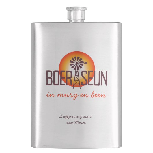 Gepersonaliseerd / Custum BOERSEUN Windpomp Afrika Flacon (Voorkant)