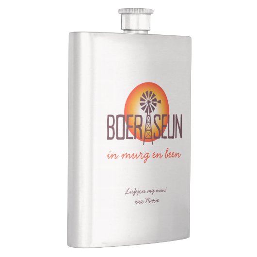 Gepersonaliseerd / Custum BOERSEUN Windpomp Afrika Flacon (Rechts)