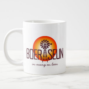 Gepersonaliseerd / Custum BOERSEUN Windpomp Afrika Grote Koffiekop