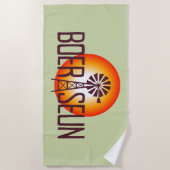 Gepersonaliseerd / Custum BOERSEUN Windpomp Afrika Strandlaken (Voorkant)