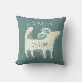 Gepersonaliseerd Cute Dog Monoprint Sierkussen