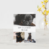Gepersonaliseerd Cute Gotcha Day-fotokaart Kaart (Gele Bloem)