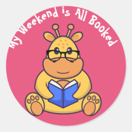 Gepersonaliseerd Cute Grape-boek Ronde Sticker