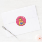 Gepersonaliseerd Cute Grape-boek Ronde Sticker (Envelop)