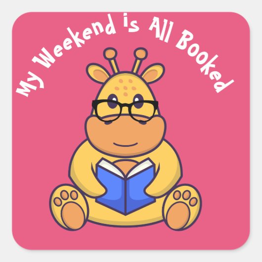 Gepersonaliseerd Cute Grape-boek Vierkante Sticker (Voorkant)