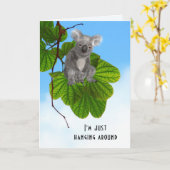 Gepersonaliseerd Cute Koala Beer in bomen die je m Kaart (Gele Bloem)