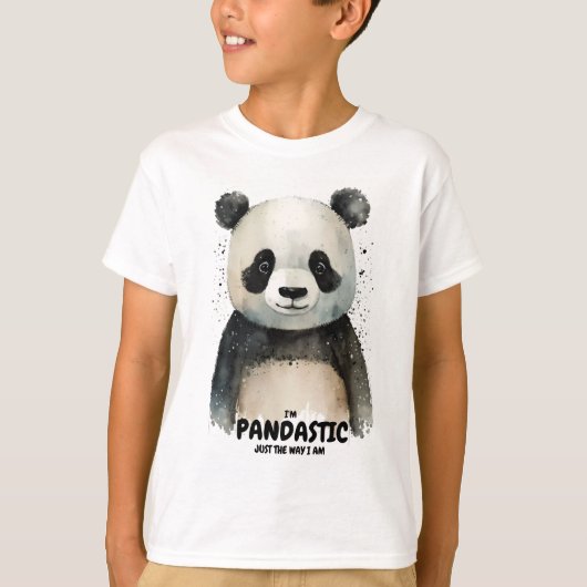 Gepersonaliseerd Cute Panda t-shirt (Voorkant)