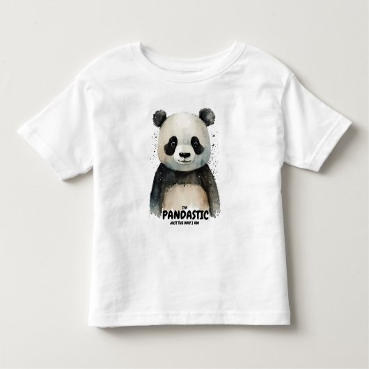 Gepersonaliseerd Cute Panda t-shirt (Voorkant)