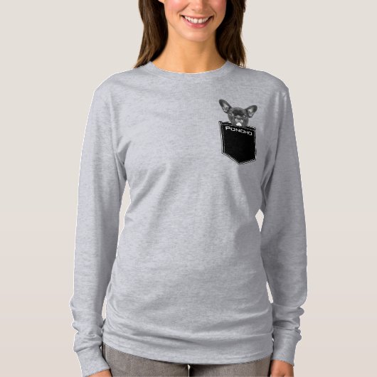 Gepersonaliseerd Cute Pet Photo Face en Name uploa T-shirt (Voorkant)