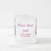 Gepersonaliseerd Cute Pink Baby Owl Cartoon Matglas Koffiemok (Center)