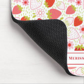 Gepersonaliseerd Cute Red Strawberry Pattern Muismat (Hoek)