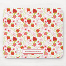 Gepersonaliseerd Cute Red Strawberry Pattern Muismat