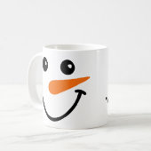 Gepersonaliseerd Cute Snowman Koffiemok (Voorkant links)