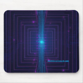 Gepersonaliseerd Cyberpunk Systeem Toegang Neon Muismat