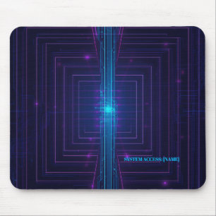 Gepersonaliseerd Cyberpunk Systeem Toegang Neon Muismat
