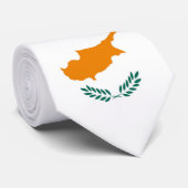 Gepersonaliseerd Cyprus Flag Stropdas (Opgerold)