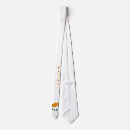 Gepersonaliseerd Cyprus Flag Stropdas (Achterkant)