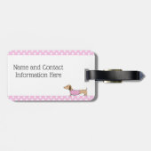 Gepersonaliseerd Dachshund Bagagelabel voor Reizen (Achterkant horizontaal)