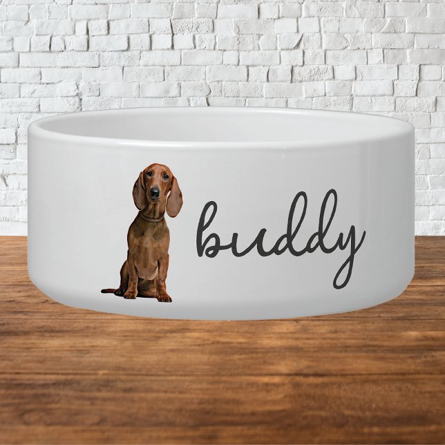 Gepersonaliseerd Dachshund hondenvoer Voerbakje (Creator heeft geüpload)