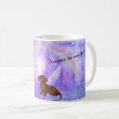 Gepersonaliseerd Dachshund Memorial Rainbow Gift M Koffiemok (Voorkant rechts)