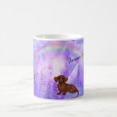 Gepersonaliseerd Dachshund Memorial Rainbow Gift M Koffiemok (Center)