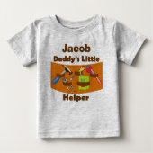 Gepersonaliseerd "Daddy's Little Helper" Baby T-sh (Voorkant)