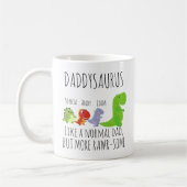 Gepersonaliseerd daddysaurus koffiemok (Links)