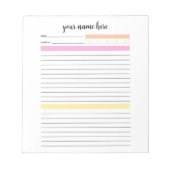 Gepersonaliseerd Dagelijks Journaal Notitieblok (Voorkant)