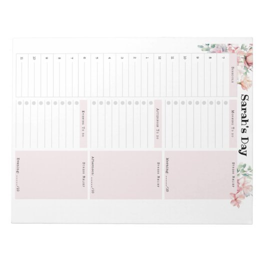 Gepersonaliseerd dagplan notitieblok (Voorkant)