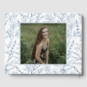 Gepersonaliseerd Dainty Blue Floral Mitzvah Gasten Gastenboek (Achterkant)