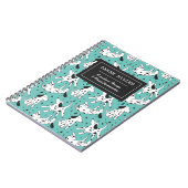 Gepersonaliseerd Dalmatiaans Doodle Pattern-Honden Notitieboek (Linkerzijde)