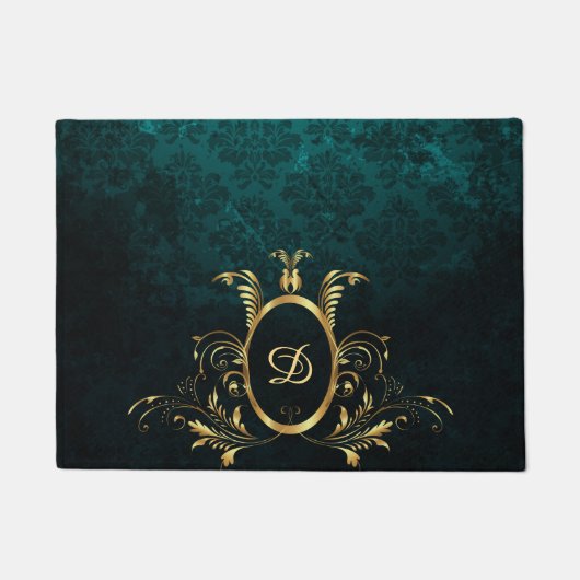 Gepersonaliseerd Damasgoud-Lijst Deurmat (Voorkant)