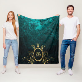 Gepersonaliseerd Damasgoud-Lijst Fleece Deken