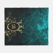Gepersonaliseerd Damasgoud-Lijst Fleece Deken (Voorkant (Horizontaal))