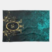 Gepersonaliseerd Damasgoud-Lijst Theedoek (Horizontaal)