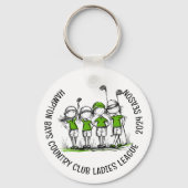 Gepersonaliseerd Dames Golf League Sleutelhanger (Voorkant)