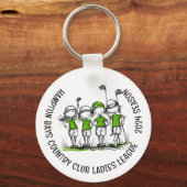 Gepersonaliseerd Dames Golf League Sleutelhanger (Voorkant)