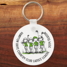 Gepersonaliseerd Dames Golf League Sleutelhanger