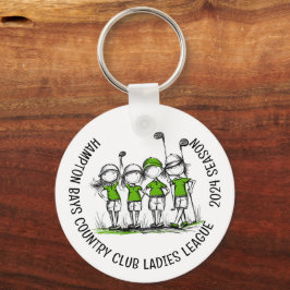 Gepersonaliseerd Dames Golf League Sleutelhanger