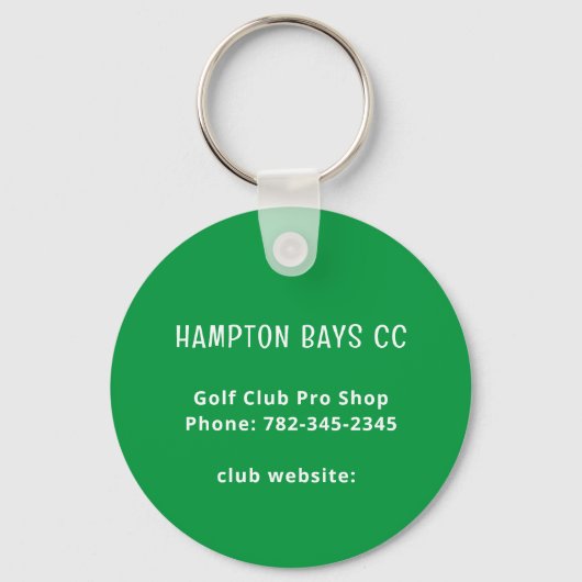 Gepersonaliseerd Dames Golf League Sleutelhanger (Achterkant)